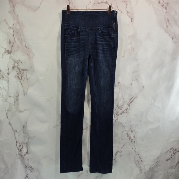 Spanx Jeans Womens 26 X 31 Jegging Denim Jean High Rise Signature Straight Dark - Picture 5 of 13